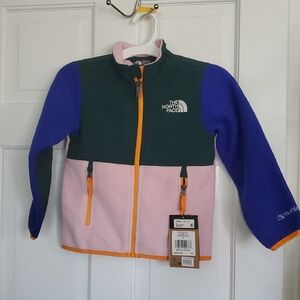 NWT The North Face Kids Denali Polertec Ponderosa Green  Fleece Jacket 5T